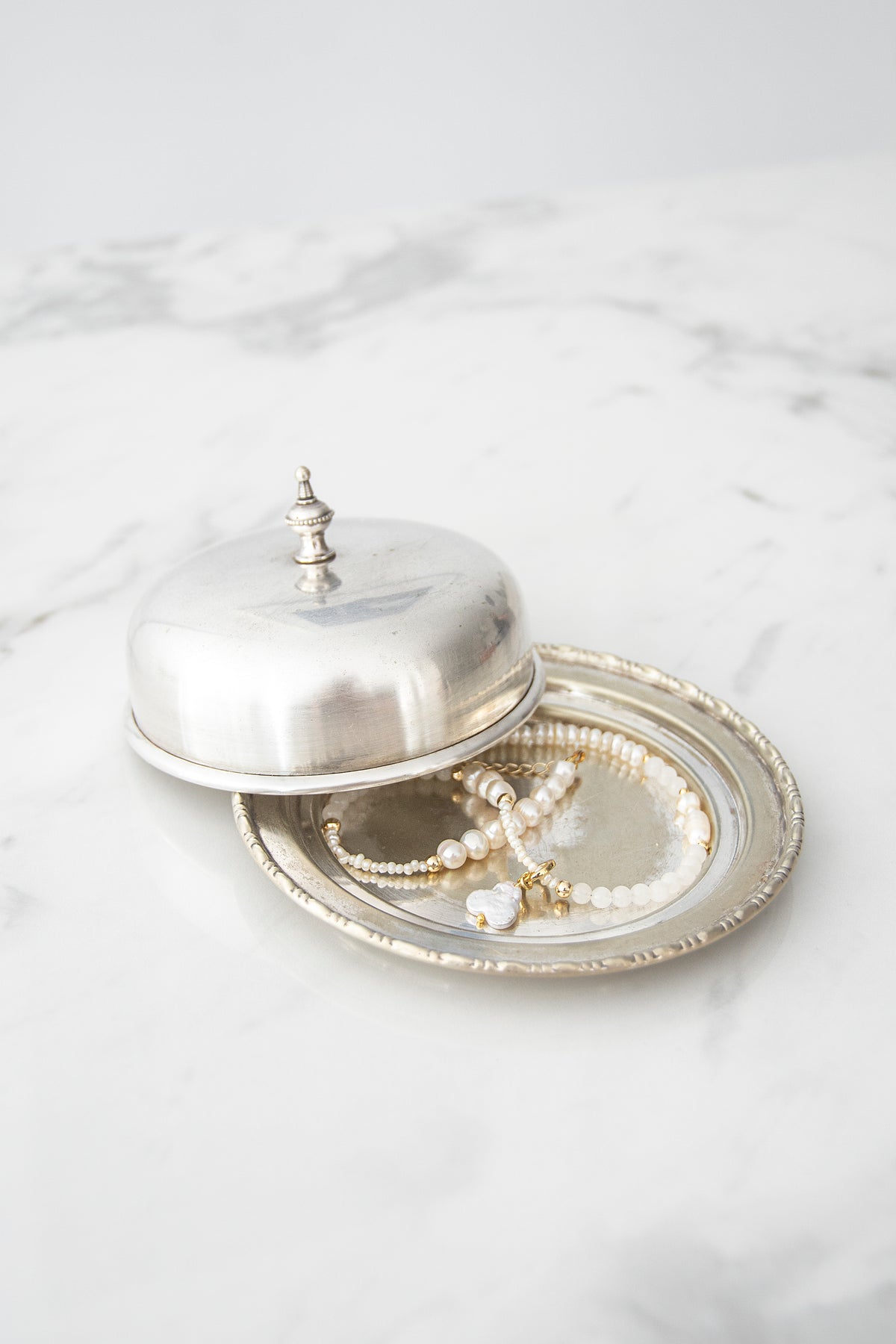 Antique Butter Dish with a Lid