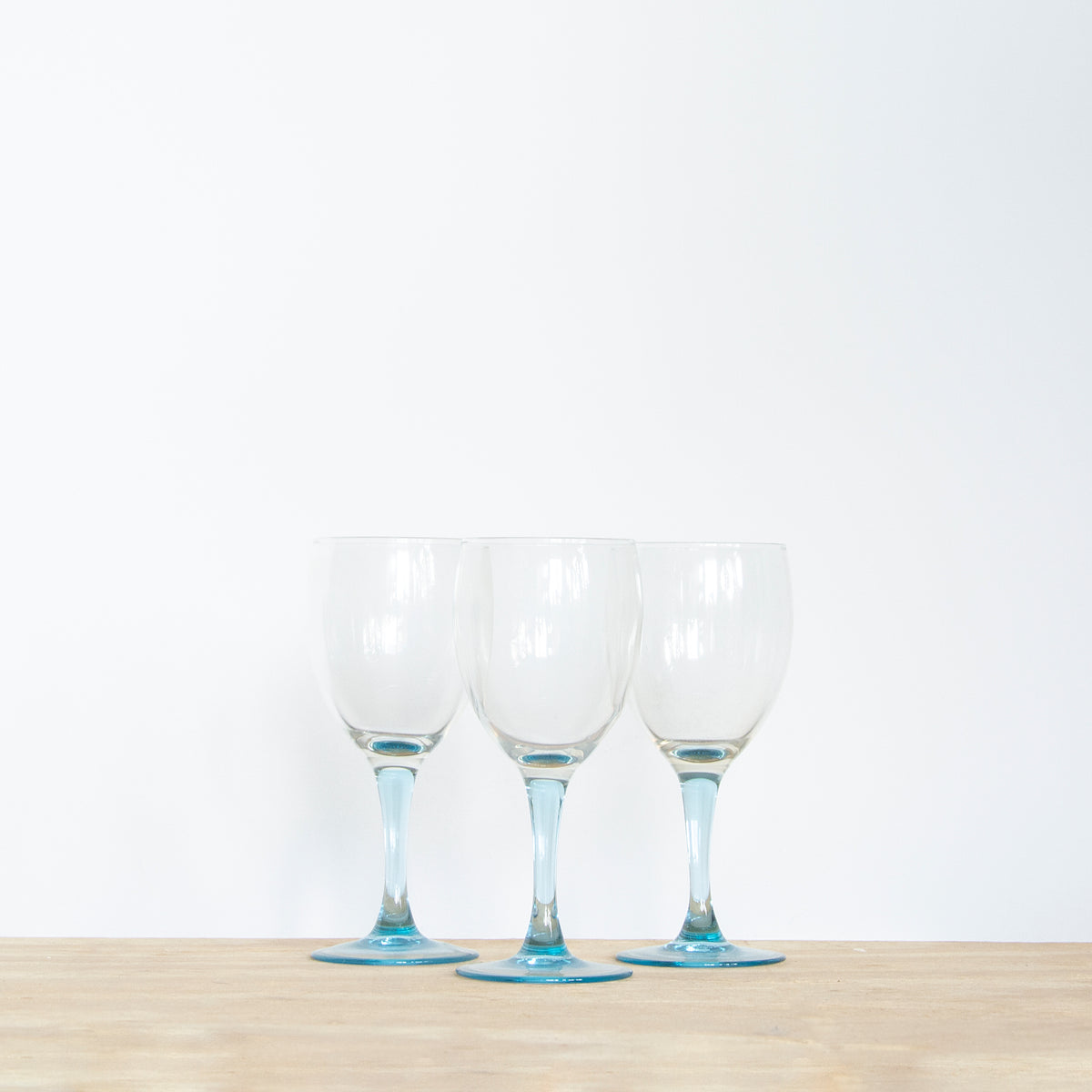 Sky Blue Wine Glasses