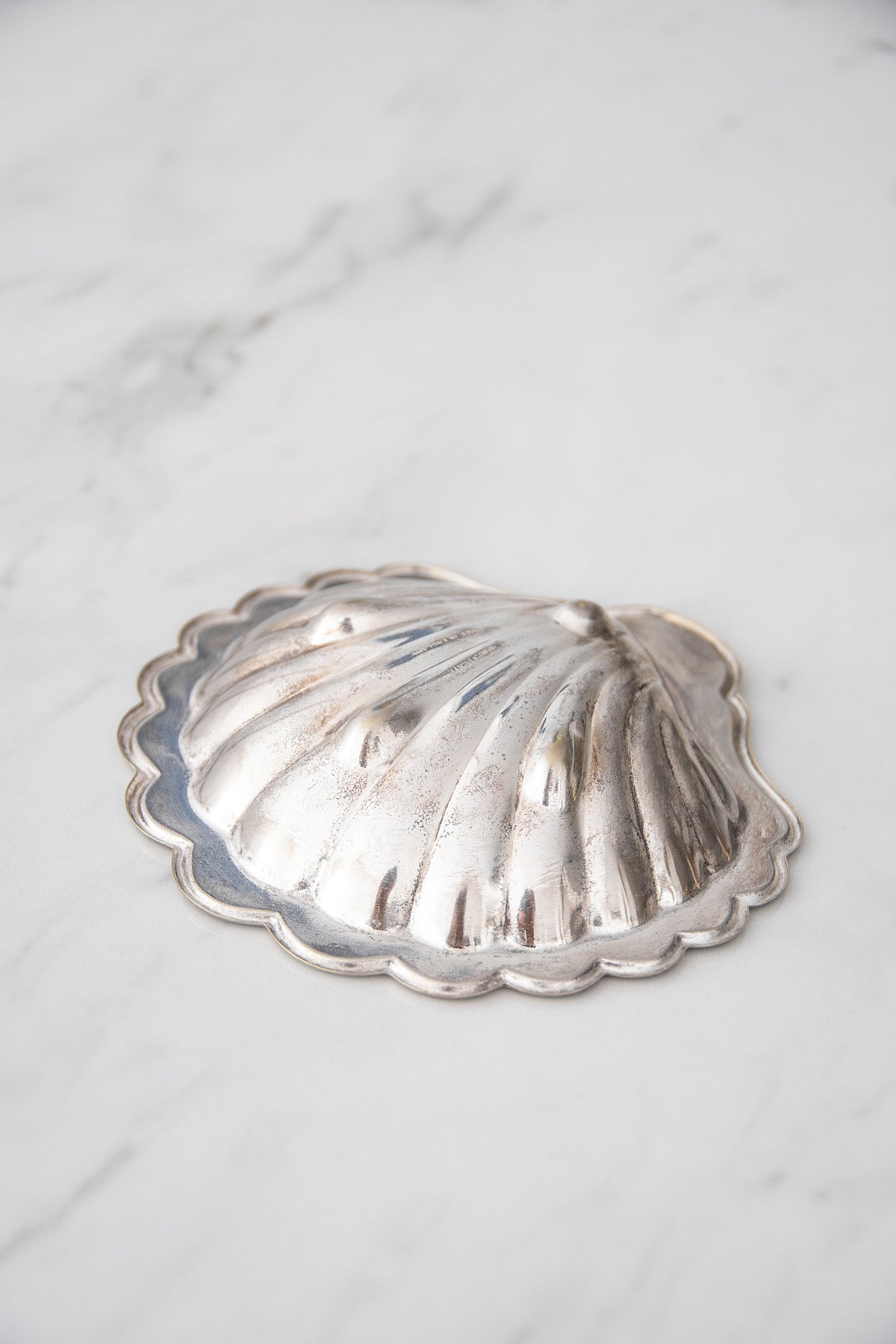 Antique Scallop Butter Dish