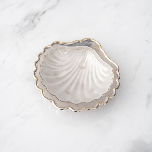 Antique Scallop Butter Dish