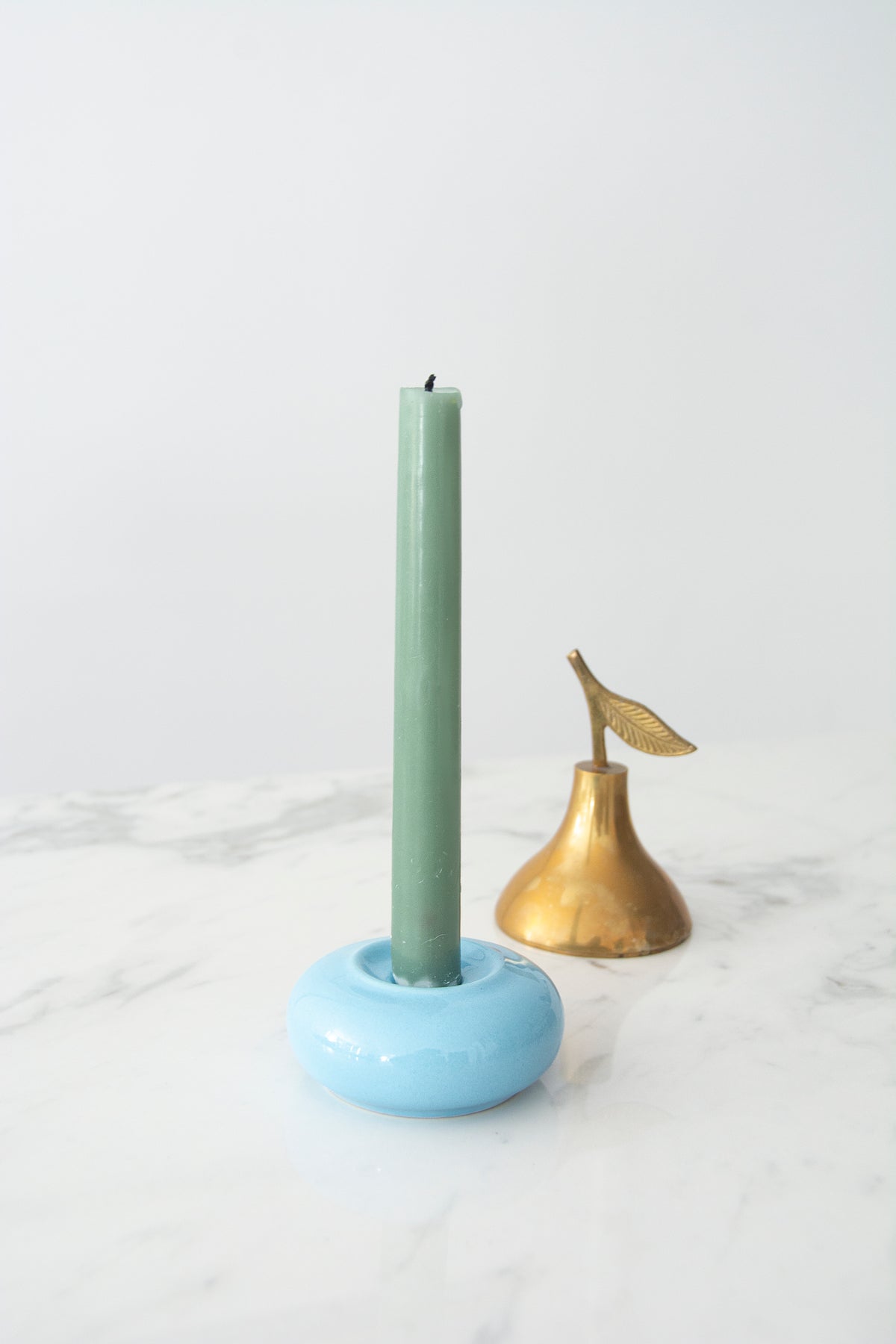 Blue Donut Candle Holder