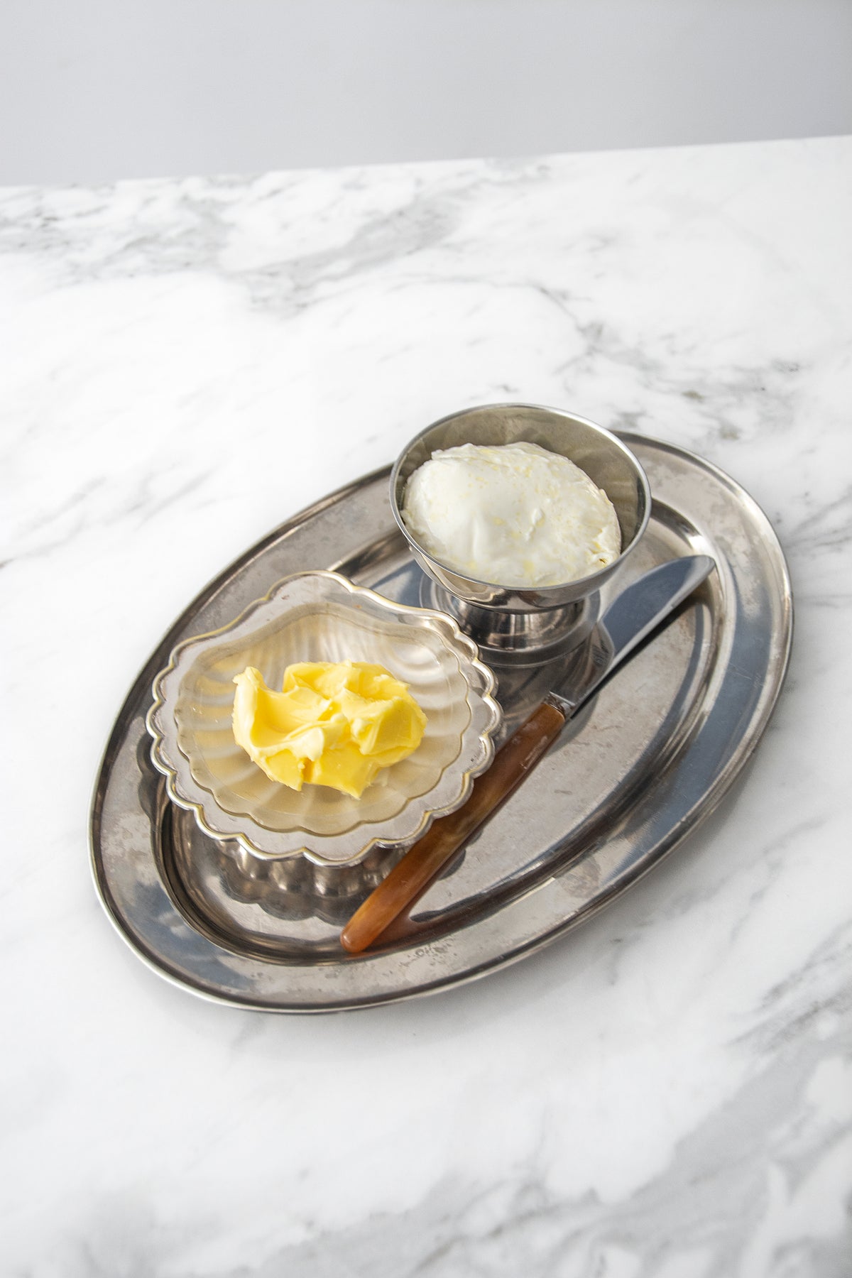 Antique Scallop Butter Dish