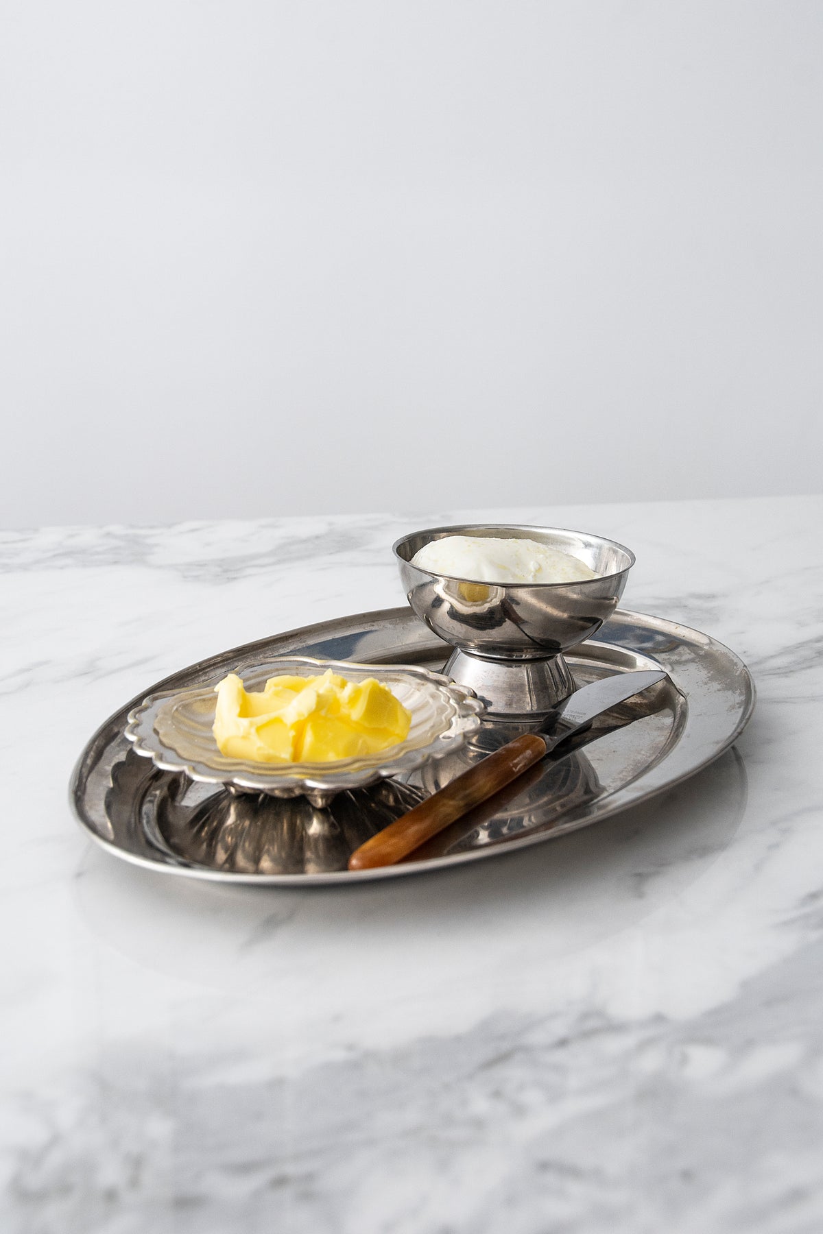 Antique Scallop Butter Dish