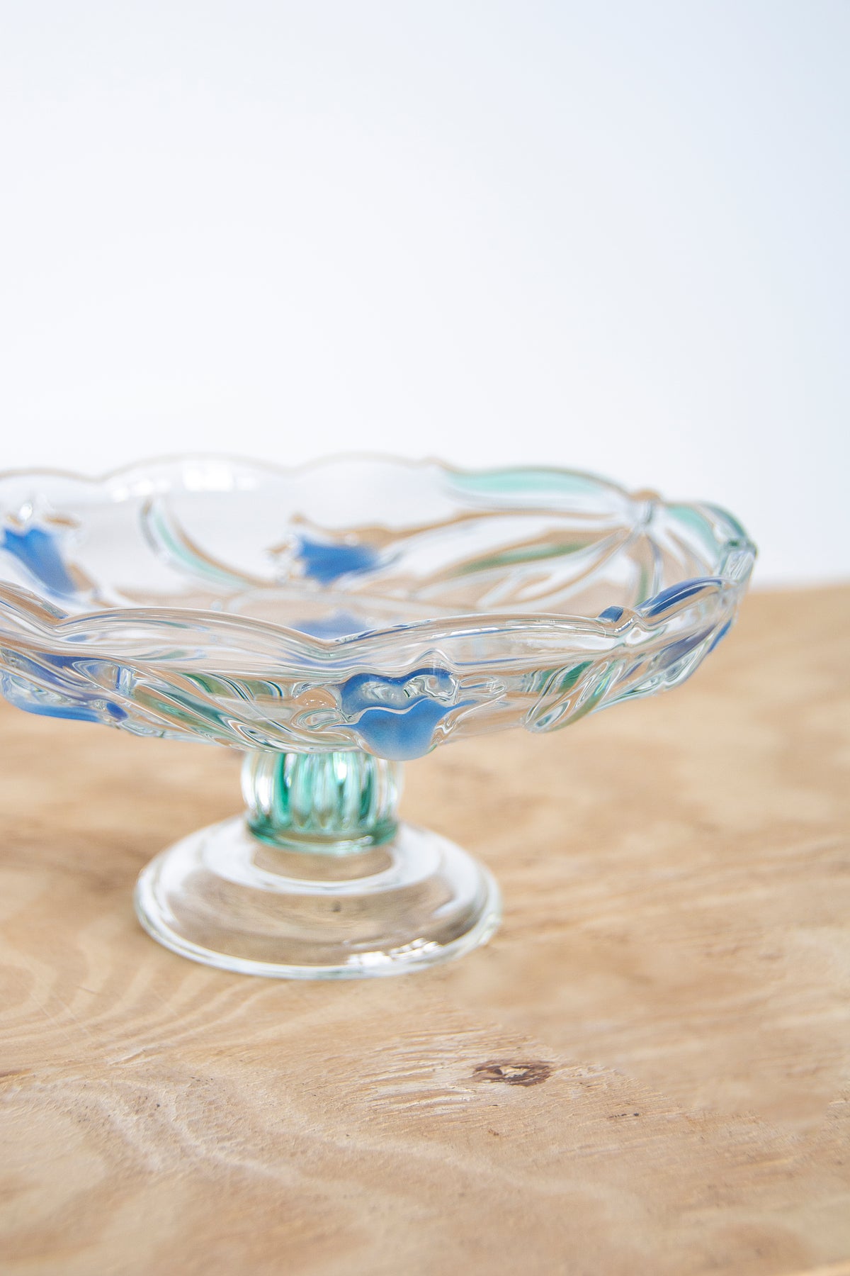 Bluebells Footed Serving Platter