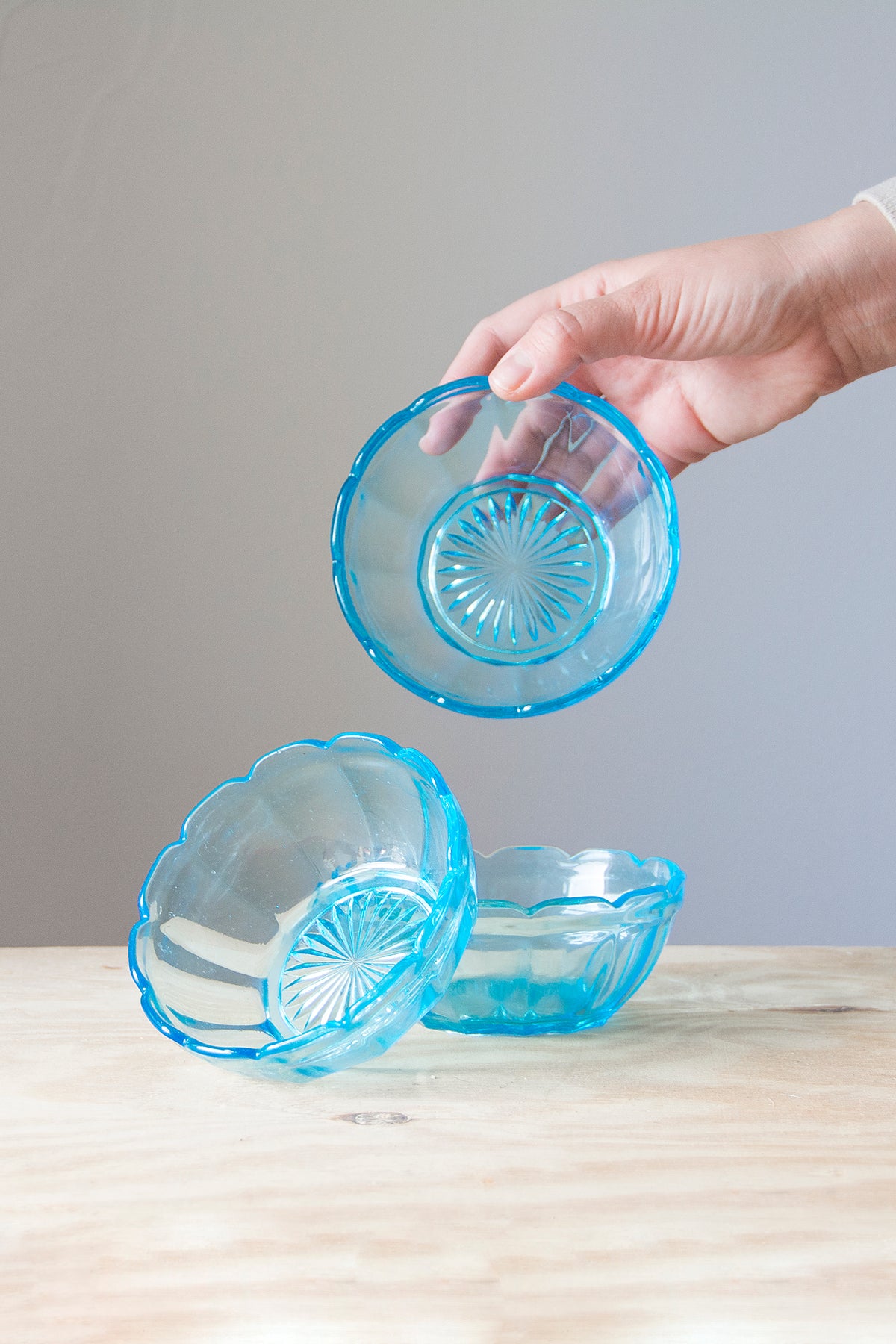 Aqua Glass Bowl