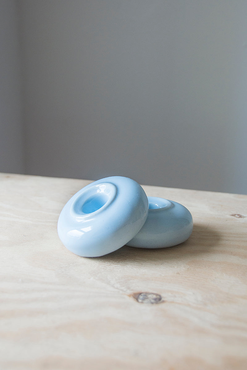 Set of Two Donut Candlestick Holders