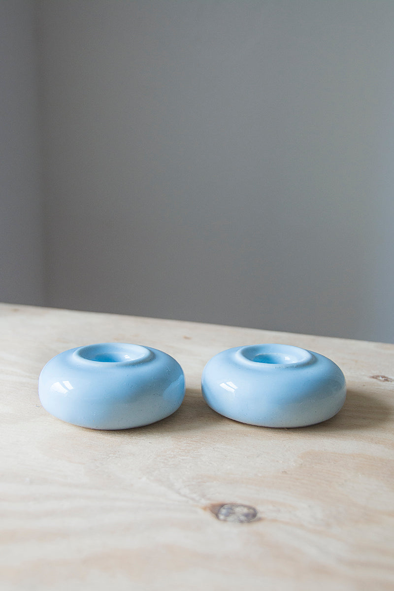 Set of Two Donut Candlestick Holders