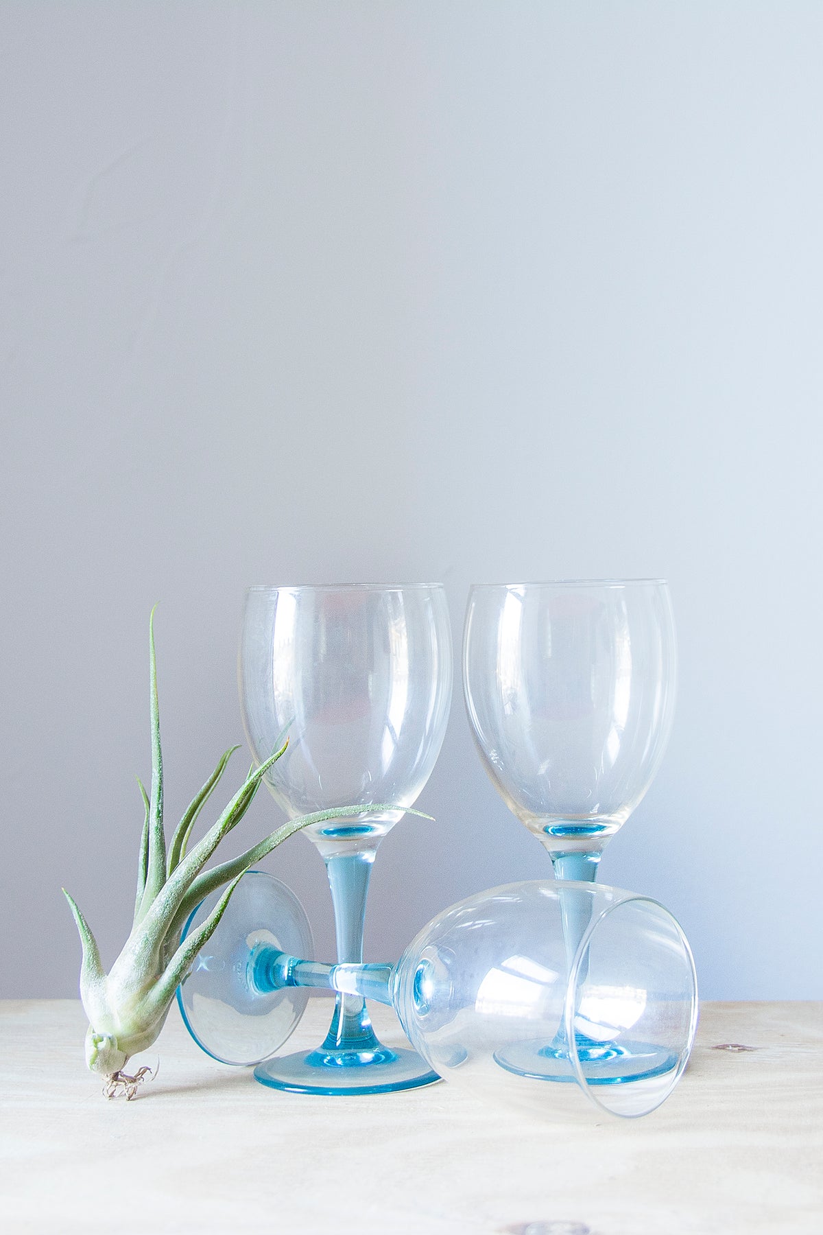 Sky Blue Wine Glasses