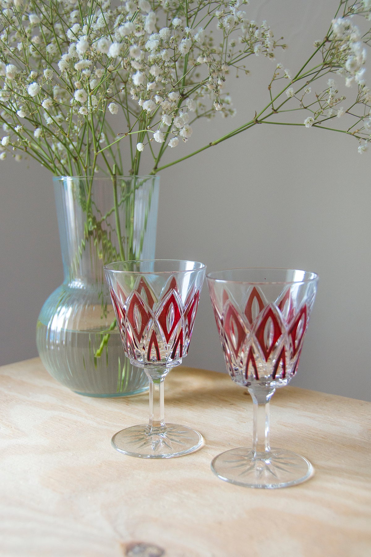 Harlequin Wine Glasses, Set of 6