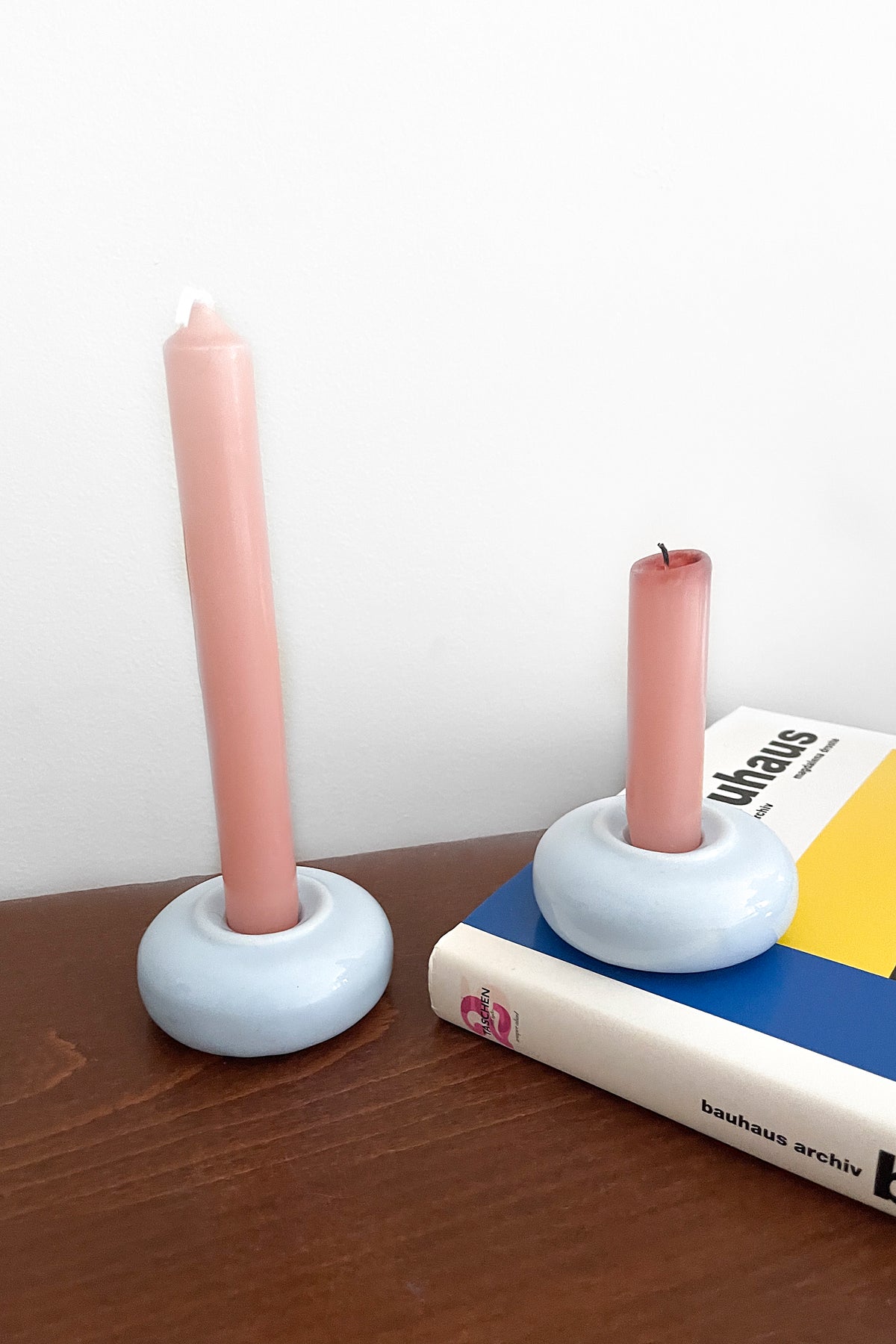 Set of Two Donut Candlestick Holders