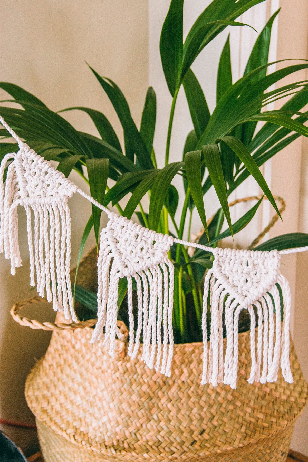 Macrame baby bunting